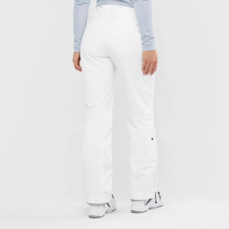 White Salomon The Brilliant Women's Ski Pants | PH 38492R